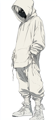 Powerful Anime Hero with Chakra Energy in Horror Style