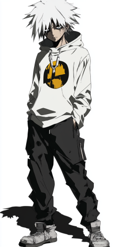 Powerful AntiHero Chakra Energy in Toei Animation Style