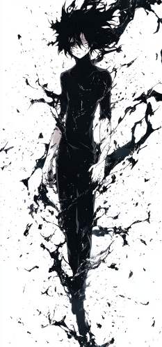 Powerful hero with Chakra Energy, Horror Style, Toei Animation