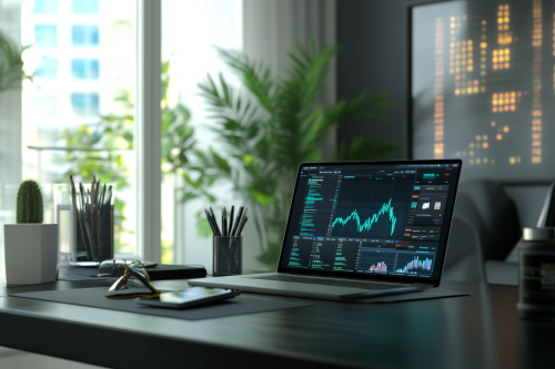 Professional Investment Scene with Financial Charts