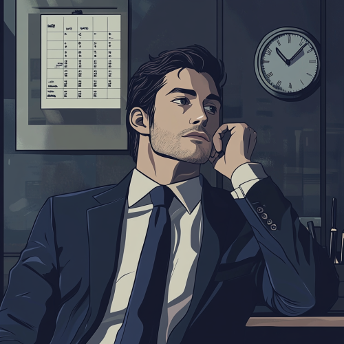 Professional in Business Suit Illustration