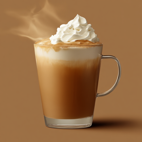 Pumpkin Spiced Latte with Cream Foam, Warm Background Pumpkin Spiced Latte with Cream Foam, Warm Background