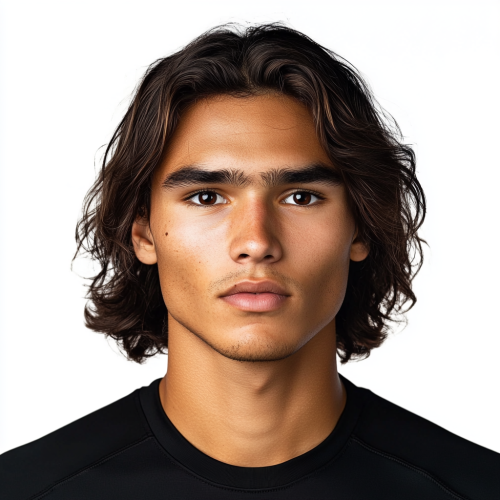 Realistic 20yo Footballer portrait with modern lighting