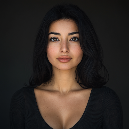 Realistic Portrait of 28-Year-Old Middle Eastern Woman Portrait
