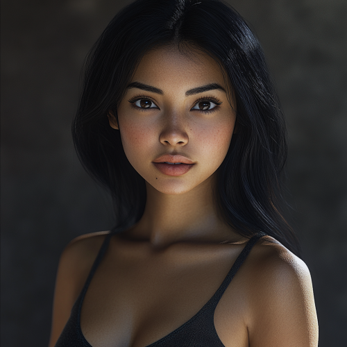 Realistic South Asian Woman Portrait, Standing Posed 