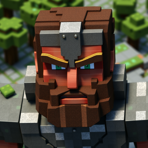Realistic Titan Steve in Minecraft