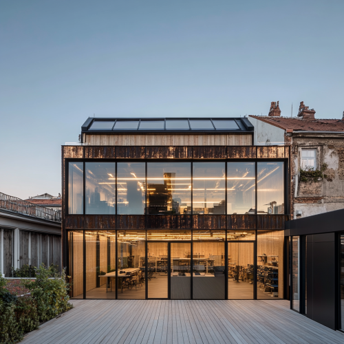 Refurbished Machine Company Office in Industrial Building 