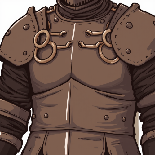 Reinforced leather armor with heavy metal rings