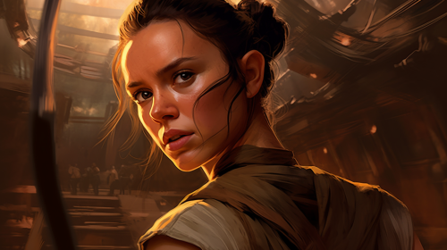Rey's Determined Journey: Desert Portrait of Hope