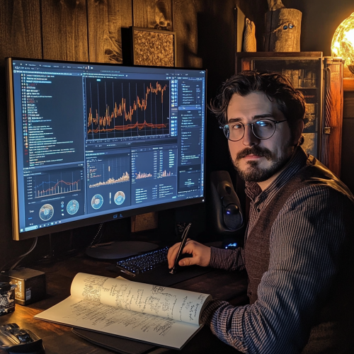 Ricky Writes with Quill, Uses Computer for Work