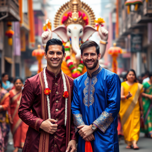 Ronaldo and Messi at India's Ganesh Chaturthi Fest Ronaldo and Messi at India's Ganesh Chaturthi Fest
