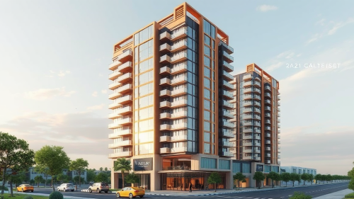 Rose Gold High-Rise with Commercial Base Floors