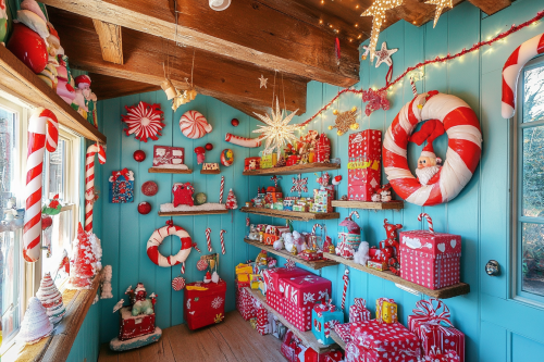 Santa's Beachside Workshop's Magical Holiday Wall