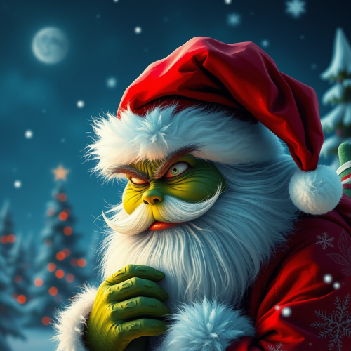 Santa Clause as the Grinch in War