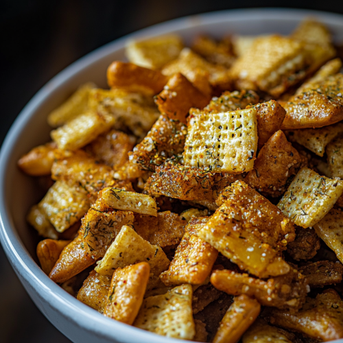 Savory Dill Pickle Chex Mix Bowl