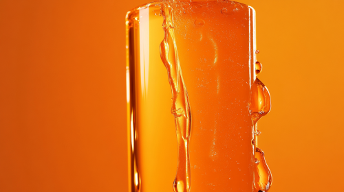 Shiny Orange Lip Gloss on Trendy Packaging