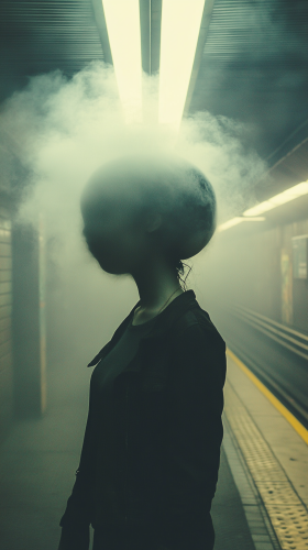 Sick, Ugly Woman in Subway After Work