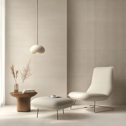 Sleek minimalist design with metallic matte finish motif