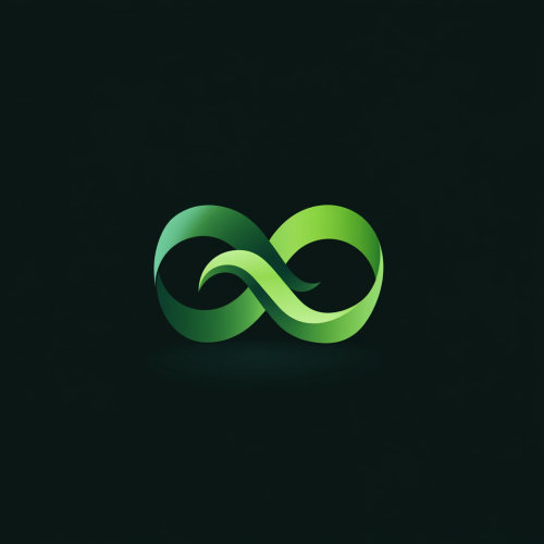 Sleek modern logo symbolizing eco-friendliness and innovation