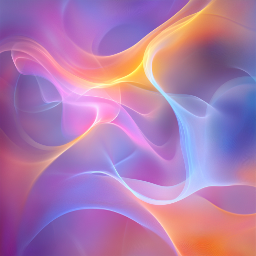 Smooth pastel waves with glowing light effects