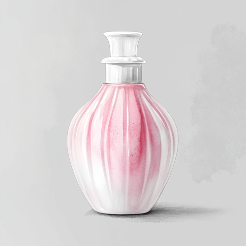 Soft Pink Fabric Softener Bottle Watercolor Illustration