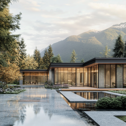 Sophisticated home in North Vancouver with modern architecture