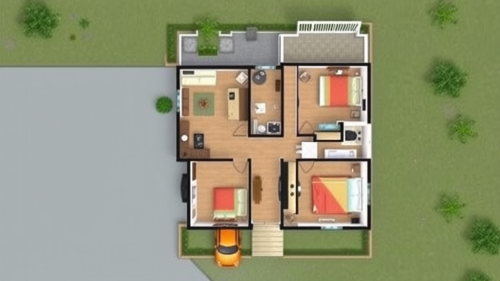 South-Facing Two-Story House with 8 Bedrooms