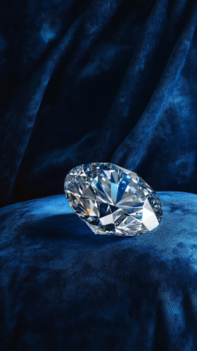 Sparkling Diamond on Blue Silk Sparkling Diamond on Blue Silk