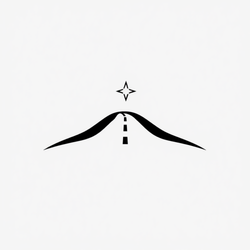 Straight Road with Star Logo for Photo Studio