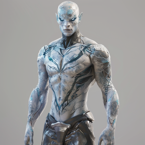 Attractive Male Alien in Cinematic Style
