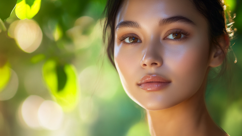 Stunning Close-Up Portrait of a Beautiful Woman