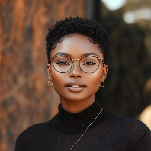 Stylish African-American Hair Stylist in Urban Fashion