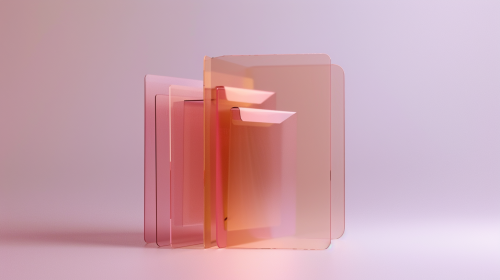 Stylish pink and orange folder with soft lighting