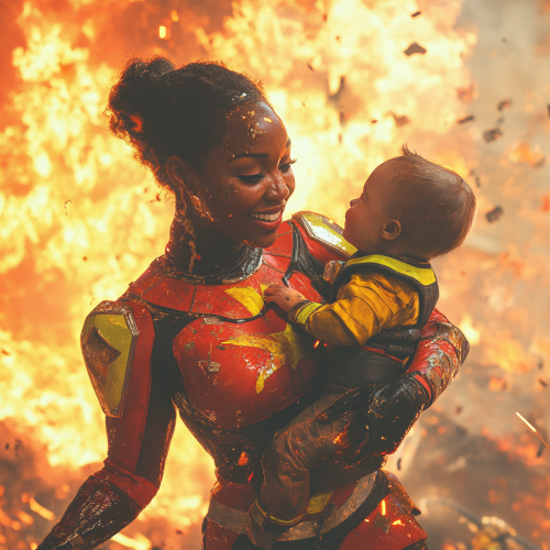 Superhero Black Woman Rescues Child From House Fire.