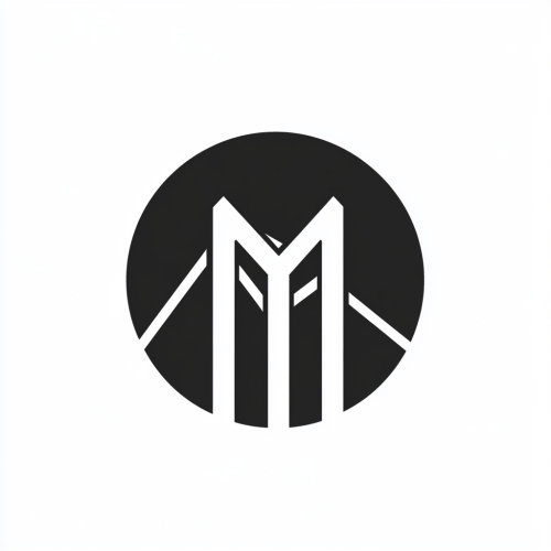 T and M Circle Logo with Mountain Detail