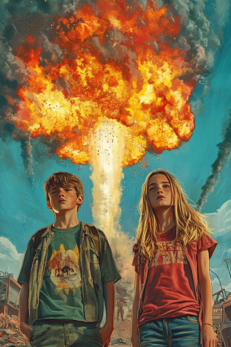 Teenage friends in post-apocalyptic nuclear explosion