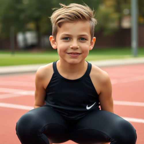 Teenager Dressed in Nike Pro Leggings