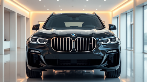 The 2025 BMW X5 in a Luxury Showroom