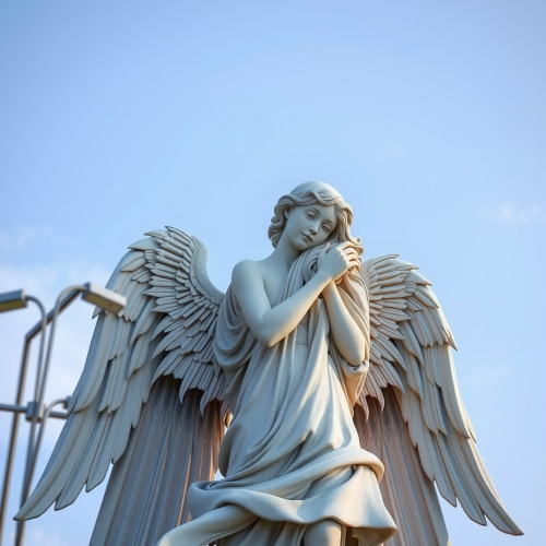The 3D Statue of Angel Wings