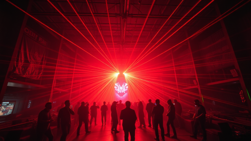 The 90s Warehouse Rave with Laser Lights