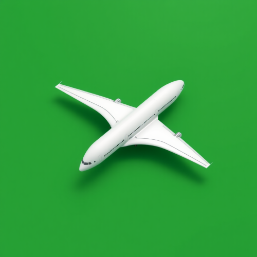 The A380 Airplane On A Green Background