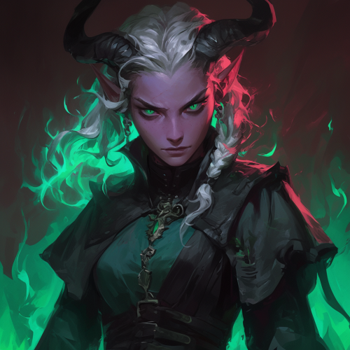 The Angry Red Tiefling Mage in Dungeon Battle