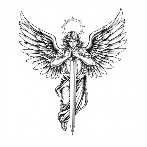 The Archangel Michael Tattoo Showing Celestial Power