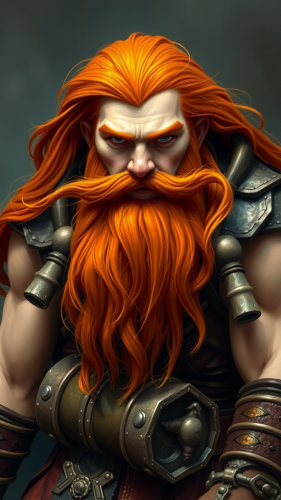 The Auburn-Haired, Muscular Dwarf in Leather Armour