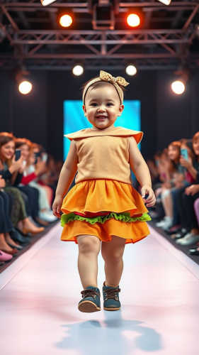 The Baby Fashion Show: Chic Hamburger-Inspired Outfit