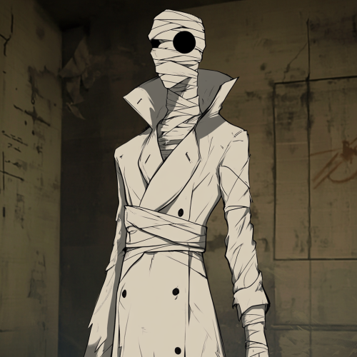 The Bandaged Man in White Trench Coat