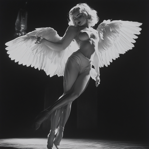 The Beautiful Cyber Angel Dancing Alluringly