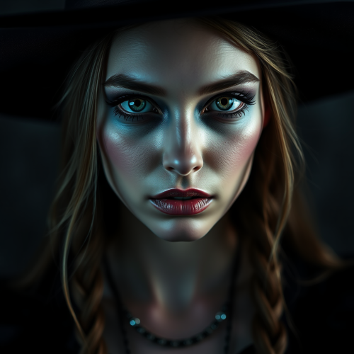 The Beautiful Dark Witch Portrait Art