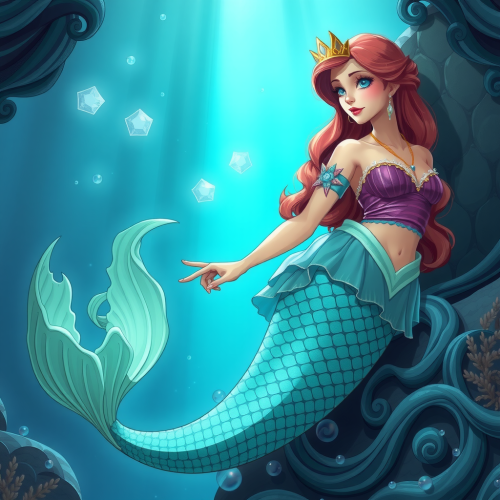 The Beautiful Underwater Mermaid