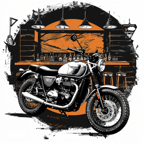 The Black and White Motorcycle Logo